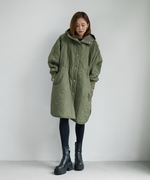 ジャケット・アウター My Shawty quilt hoodie coat quilt hoodie coat（ダウンジャケット/コート）｜My shawty（マイ