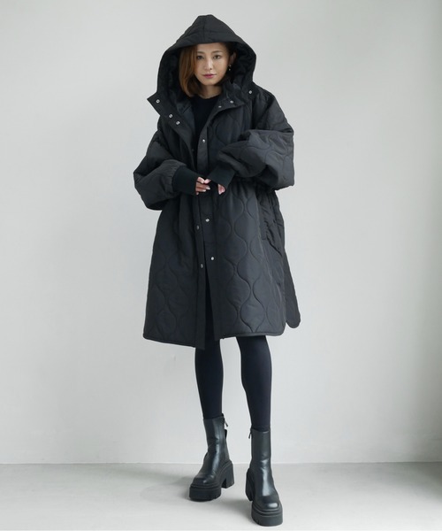 ジャケット・アウター My Shawty quilt hoodie coat quilt hoodie coat（ダウンジャケット/コート）｜My shawty（マイ