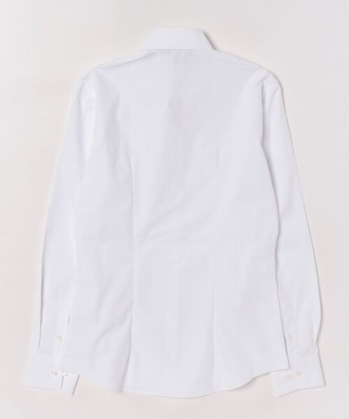 TOKYO SHIRTS（トウキョウシャツ）の「透け防止 形態安定ノーアイロン スキッパー 長袖ビジネスワイシャツ 白無地（ビジネスシャツ・レディース・ホワイト・S/M/L/LL/XL）」の3枚目の写真