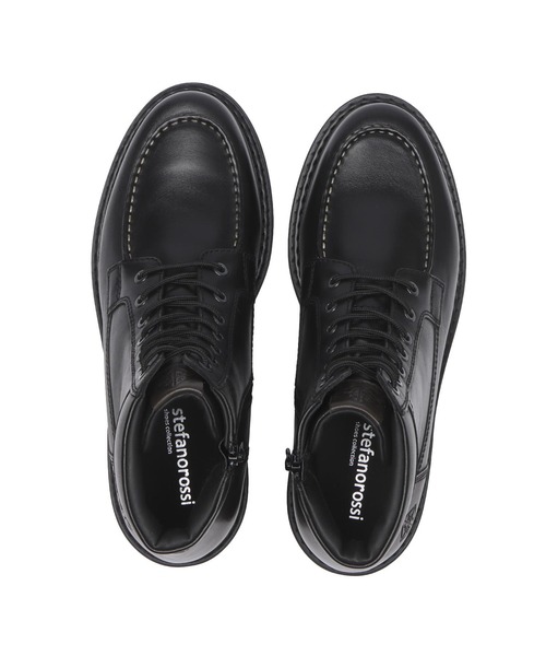 stefanorossi（ステファノロッシ）の「STEFANO ROSSI ステファノロッシ NUBI MOC HI ヌビ モック ハイ SR03970 L/BLACK（ブーツ・メンズ・ブラック・39/40/41/42/43/44/45）」の7枚目の写真