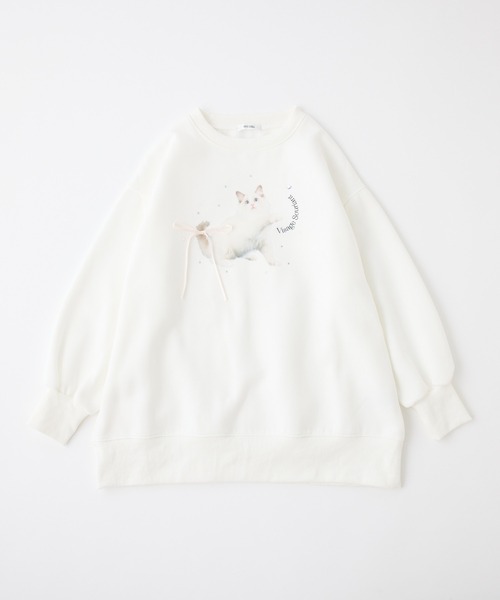 one after another NICE CLAUP(ワンアフターアナザーナイスクラップ)の「ねこちゃんアソートスウェット(スウェット・レディース・ホワイト系その他2/チャコールグレー/サックスブルー/ホワイト系その他・FREE)」の22枚目の写真