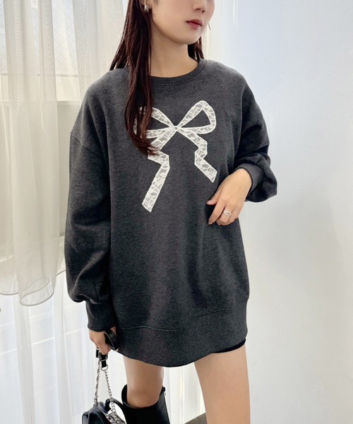 one after another NICE CLAUP(ワンアフターアナザーナイスクラップ)の「ねこちゃんアソートスウェット(スウェット・レディース・ホワイト系その他2/チャコールグレー/サックスブルー/ホワイト系その他・FREE)」の15枚目の写真