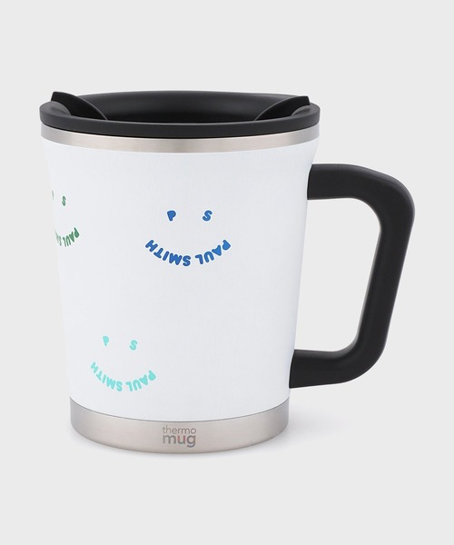 PS Paul Smith（ピーエスポールスミス）の「【限定】thermo mug × Paul Smith 'Happy' ダブルマグ / 553966 PDMUG（グラス/マグカップ/タンブラー・メンズ・ブラック/ホワイト・FREE）」の2枚目の写真