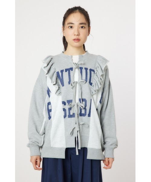 RODEO CROWNS WIDE BOWL（ロデオクラウンズワイドボウル）の「リメイクSWカーディガン（カーディガン/ボレロ・レディース・ライトブラック/杢グレー/マジェンタ・FREE）」の12枚目の写真