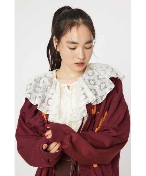 RODEO CROWNS WIDE BOWL（ロデオクラウンズワイドボウル）の「リメイクSWカーディガン（カーディガン/ボレロ・レディース・ライトブラック/杢グレー/マジェンタ・FREE）」の5枚目の写真