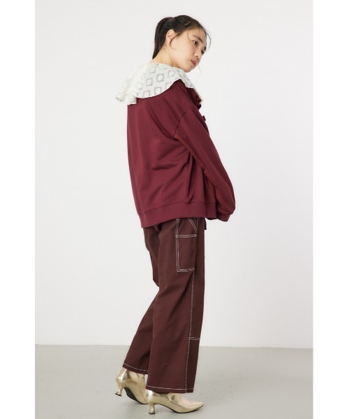 RODEO CROWNS WIDE BOWL（ロデオクラウンズワイドボウル）の「リメイクSWカーディガン（カーディガン/ボレロ・レディース・ライトブラック/杢グレー/マジェンタ・FREE）」の10枚目の写真