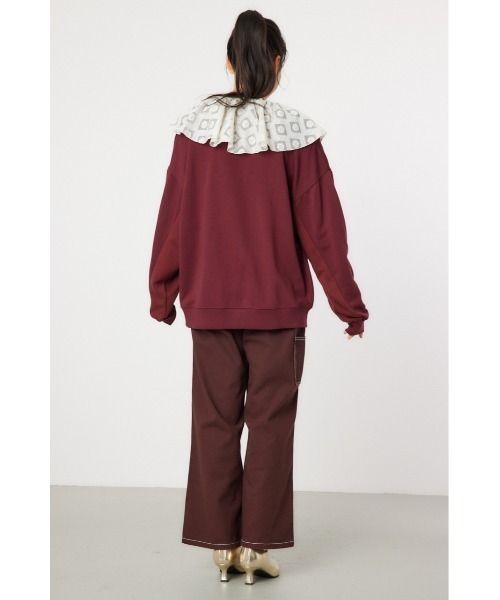 RODEO CROWNS WIDE BOWL（ロデオクラウンズワイドボウル）の「リメイクSWカーディガン（カーディガン/ボレロ・レディース・ライトブラック/杢グレー/マジェンタ・FREE）」の11枚目の写真