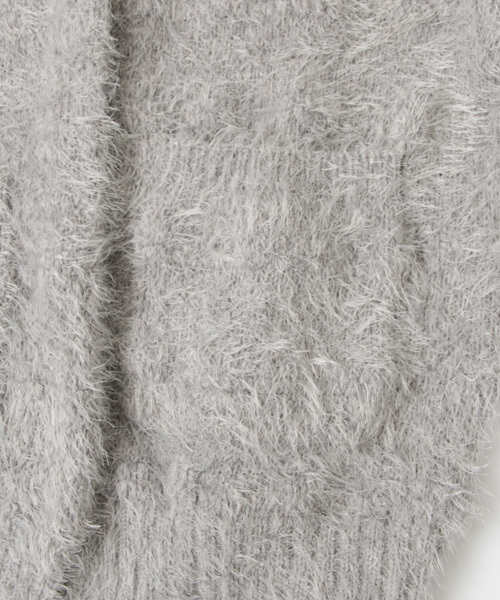 URBAN RESEARCH（アーバンリサーチ）の「UR フェザーヤーンカーディガン（カーディガン/ボレロ・レディース・ベージュ/グレー/ダークグリーン・FREE）」の6枚目の写真