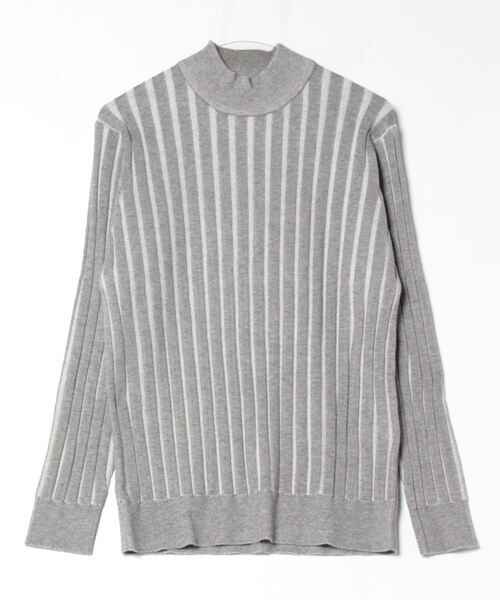 【セール】レノマ オム ストレッチ ハンドウォッシャブル 針抜きプレーティング モックネック ニット（ニット/セーター）｜renoma HOMME（レノマオム）