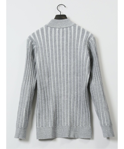 【セール】レノマ オム ストレッチ ハンドウォッシャブル 針抜きプレーティング モックネック ニット（ニット/セーター）｜renoma HOMME（レノマオム）