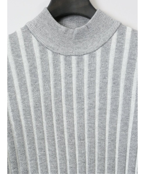 【セール】レノマ オム ストレッチ ハンドウォッシャブル 針抜きプレーティング モックネック ニット（ニット/セーター）｜renoma HOMME（レノマオム）