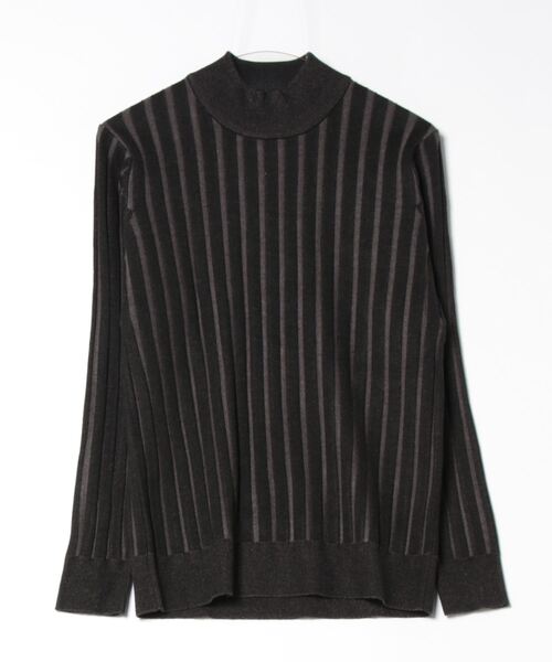 【セール】レノマ オム ストレッチ ハンドウォッシャブル 針抜きプレーティング モックネック ニット（ニット/セーター）｜renoma HOMME（レノマオム）