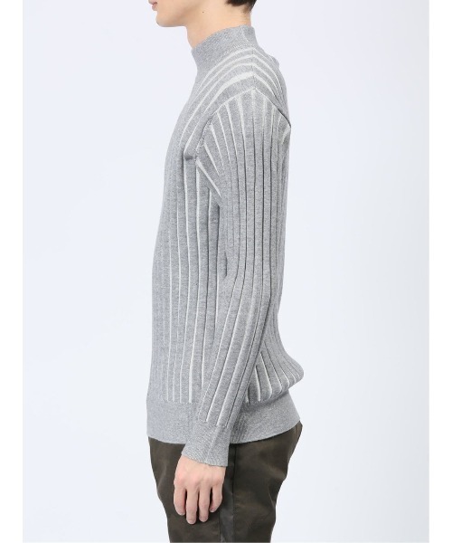 【セール】レノマ オム ストレッチ ハンドウォッシャブル 針抜きプレーティング モックネック ニット（ニット/セーター）｜renoma HOMME（レノマオム）