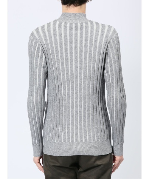 【セール】レノマ オム ストレッチ ハンドウォッシャブル 針抜きプレーティング モックネック ニット（ニット/セーター）｜renoma HOMME（レノマオム）