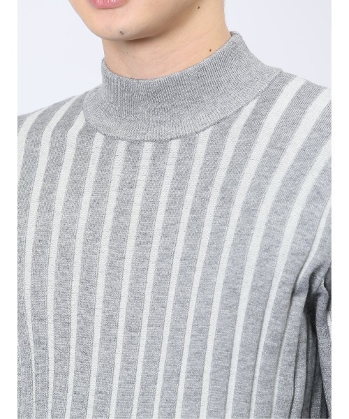 【セール】レノマ オム ストレッチ ハンドウォッシャブル 針抜きプレーティング モックネック ニット（ニット/セーター）｜renoma HOMME（レノマオム）