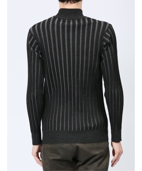 【セール】レノマ オム ストレッチ ハンドウォッシャブル 針抜きプレーティング モックネック ニット（ニット/セーター）｜renoma HOMME（レノマオム）