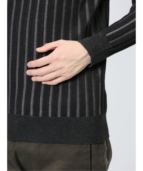 【セール】レノマ オム ストレッチ ハンドウォッシャブル 針抜きプレーティング モックネック ニット（ニット/セーター）｜renoma HOMME（レノマオム）