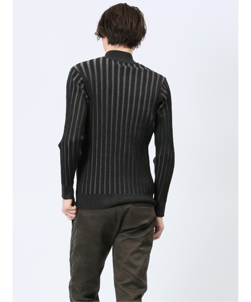 【セール】レノマ オム ストレッチ ハンドウォッシャブル 針抜きプレーティング モックネック ニット（ニット/セーター）｜renoma HOMME（レノマオム）
