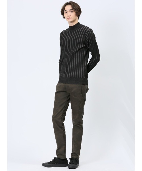 【セール】レノマ オム ストレッチ ハンドウォッシャブル 針抜きプレーティング モックネック ニット（ニット/セーター）｜renoma HOMME（レノマオム）