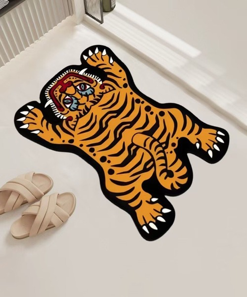 セール】3-11A15 チベタンタイガー ライク フロアマット 40cm×60cm