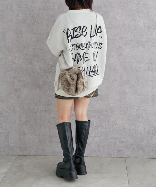 WEGO（ウィゴー）の「WEGO/ファー巾着チェーンショルダー（ショルダーバッグ・レディース・ホワイト/ブラック/グレー系その他/ブラウン系その他/ピンク・FREE）」の15枚目の写真