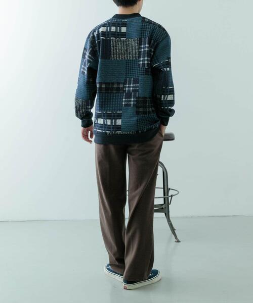 ITEMS URBANRESEARCH(アイテムズ アーバンリサーチ)の「ニットフリース 総柄スウェット トップス(スウェット・メンズ・その他1/その他2/チェック・MEDIUM/LARGE)」の8枚目の写真