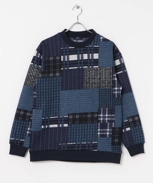 ITEMS URBANRESEARCH(アイテムズ アーバンリサーチ)の「ニットフリース 総柄スウェット トップス(スウェット・メンズ・その他1/その他2/チェック・MEDIUM/LARGE)」の9枚目の写真