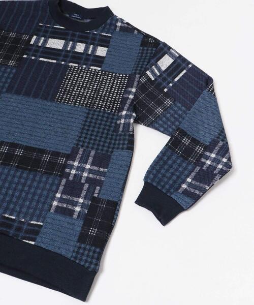 ITEMS URBANRESEARCH(アイテムズ アーバンリサーチ)の「ニットフリース 総柄スウェット トップス(スウェット・メンズ・その他1/その他2/チェック・MEDIUM/LARGE)」の10枚目の写真