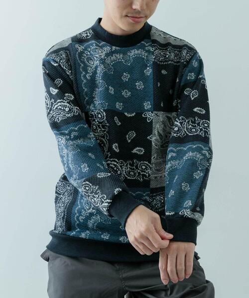 ITEMS URBANRESEARCH(アイテムズ アーバンリサーチ)の「ニットフリース 総柄スウェット トップス(スウェット・メンズ・その他1/その他2/チェック・MEDIUM/LARGE)」の15枚目の写真