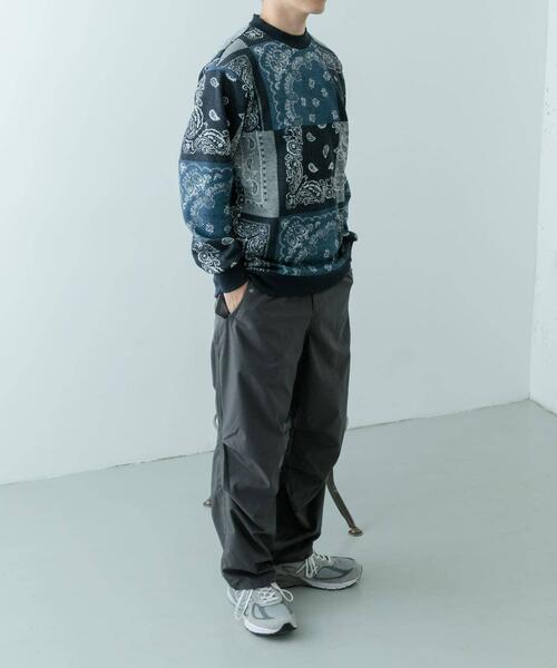 ITEMS URBANRESEARCH(アイテムズ アーバンリサーチ)の「ニットフリース 総柄スウェット トップス(スウェット・メンズ・その他1/その他2/チェック・MEDIUM/LARGE)」の16枚目の写真