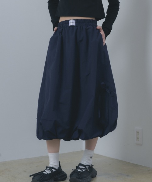 kae bonny サイドラインナイロンスカート ☆kae bonny☆サイドラインナイロンsk 白スカート☆ セール