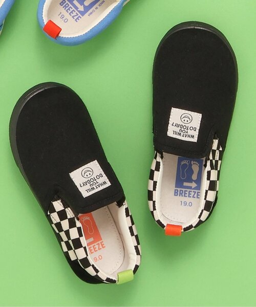 BREEZE（ブリーズ）の「左右迷わない！スリッポン（スニーカー・キッズ・グリーン/オレンジ/ブラック/パープル・15 /18/17/19/14/16）」の2枚目の写真