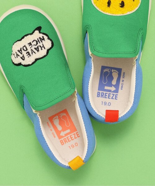 BREEZE(ブリーズ)の「左右迷わない!スリッポン(スニーカー・キッズ・グリーン/オレンジ/ブラック/パープル・15 /18/17/19/14/16)」の9枚目の写真