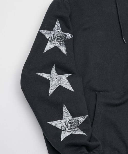 ⭐️Star team Hoodies ブラック 星形パーカー sh-011.jpg