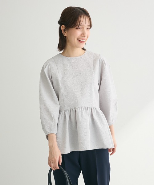 ef-de（エフデ）の「ef-de 衿取り外しペプラムブラウス（シャツ/ブラウス・レディース・ライトグレー/アイボリー・MEDIUM/LARGE）」の21枚目の写真