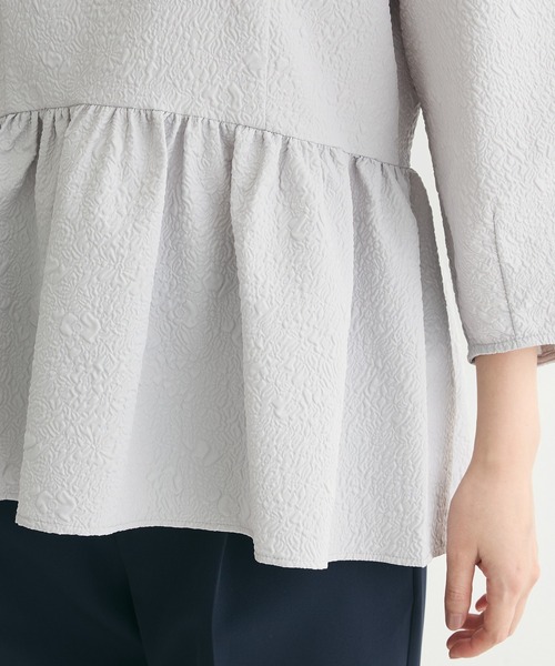 ef-de（エフデ）の「ef-de 衿取り外しペプラムブラウス（シャツ/ブラウス・レディース・ライトグレー/アイボリー・MEDIUM/LARGE）」の16枚目の写真