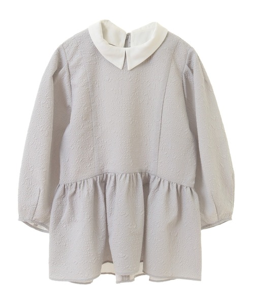 ef-de（エフデ）の「ef-de 衿取り外しペプラムブラウス（シャツ/ブラウス・レディース・ライトグレー/アイボリー・MEDIUM/LARGE）」の7枚目の写真