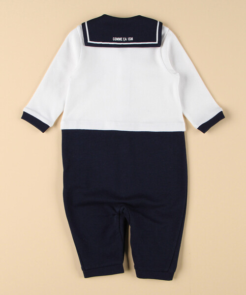 COMME CA ISM（コムサイズム）の「セーラーカラー 長袖ツーウェイオールオール（その他ベビー用品・キッズ・ホワイト×ネイビー/ホワイト系その他・60-80cm）」の3枚目の写真