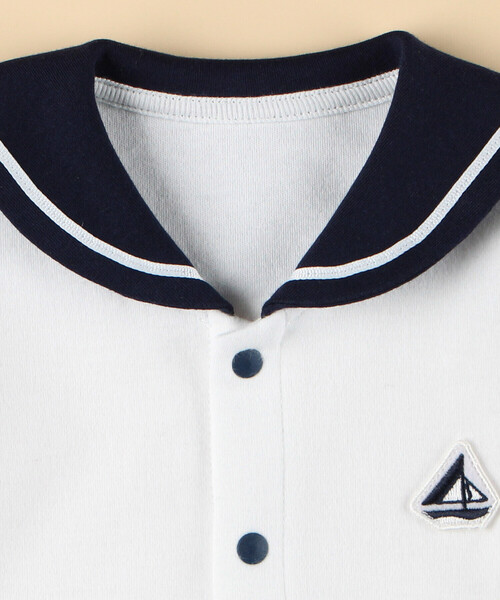 COMME CA ISM（コムサイズム）の「セーラーカラー 長袖ツーウェイオールオール（その他ベビー用品・キッズ・ホワイト×ネイビー/ホワイト系その他・60-80cm）」の5枚目の写真