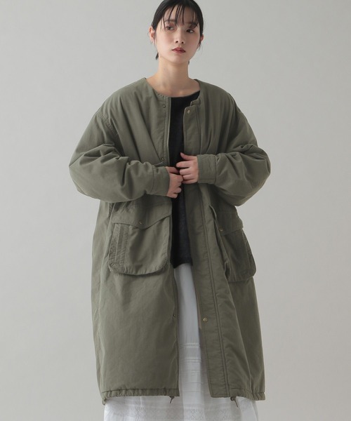 【もこちゃんず復活】NOBLEコート SHIPS ミリタリージャケット モッズコート NINE CASE:ミリタリー