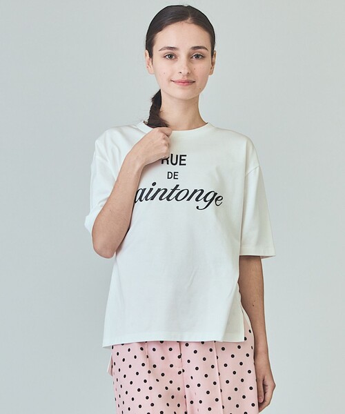 GRACE CLASS(グレースクラス)の「レタードプリントTシャツ(Tシャツ/カットソー・レディース・ブラック/ホワイト・36)」の6枚目の写真