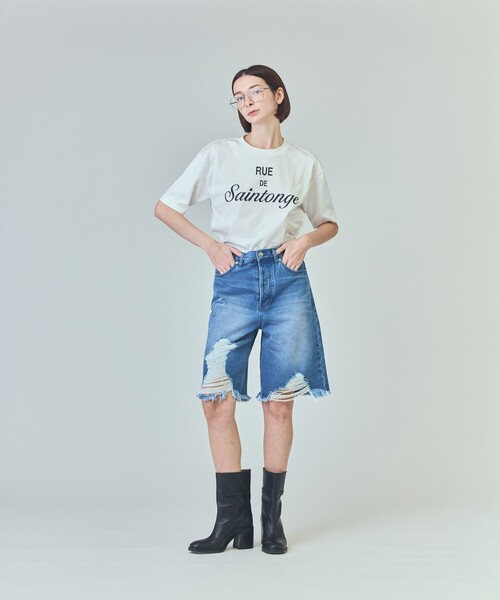 GRACE CLASS(グレースクラス)の「レタードプリントTシャツ(Tシャツ/カットソー・レディース・ブラック/ホワイト・36)」の10枚目の写真