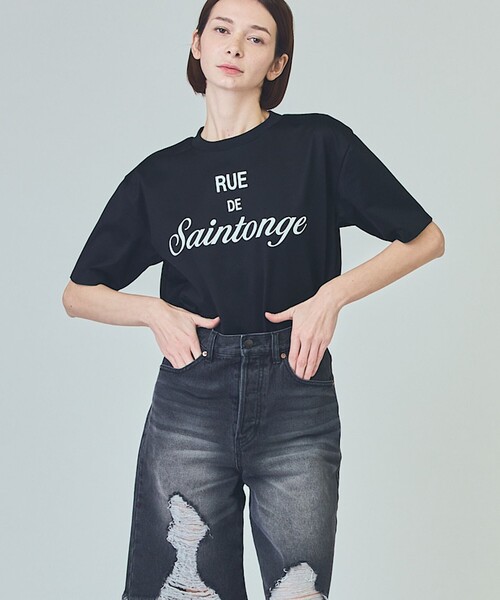 GRACE CLASS(グレースクラス)の「レタードプリントTシャツ(Tシャツ/カットソー・レディース・ブラック/ホワイト・36)」の14枚目の写真