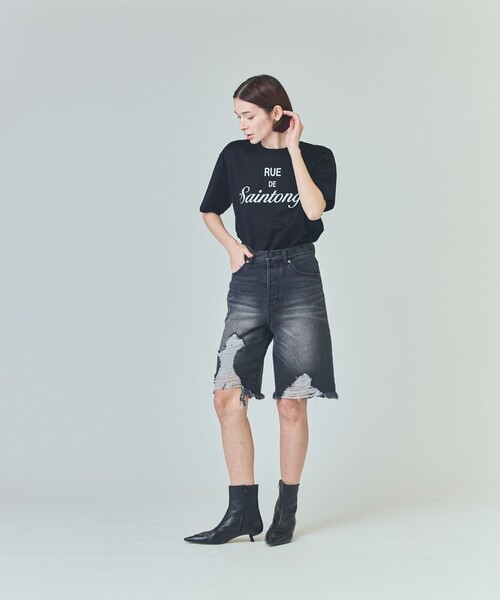 GRACE CLASS(グレースクラス)の「レタードプリントTシャツ(Tシャツ/カットソー・レディース・ブラック/ホワイト・36)」の15枚目の写真
