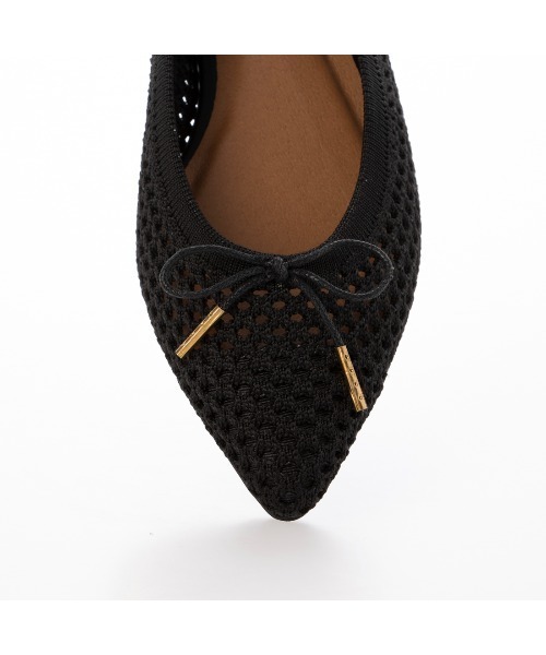 EVOL（イーボル）の「【軽量・クッション入り】ニットポインテッドバレエ IY5589（バレエシューズ・レディース・ブラック/ゴールド/シルバー/モカ・22.5cm/22.0cm/23.5cm/23.0cm/25.0cm/24.5cm/24.0cm）」の9枚目の写真