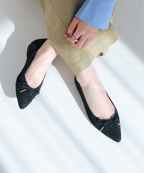 EVOL（イーボル）の「【軽量・クッション入り】ニットポインテッドバレエ IY5589（バレエシューズ・レディース・ブラック/ゴールド/シルバー/モカ・22.5cm/22.0cm/23.5cm/23.0cm/25.0cm/24.5cm/24.0cm）」の22枚目の写真