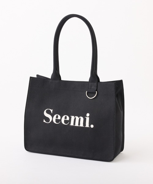 Seemi. トートバッグ 千鳥 Seemi.刺繍 トートバッグ 千鳥柄 ビッグA4サイズ - メルカリ
