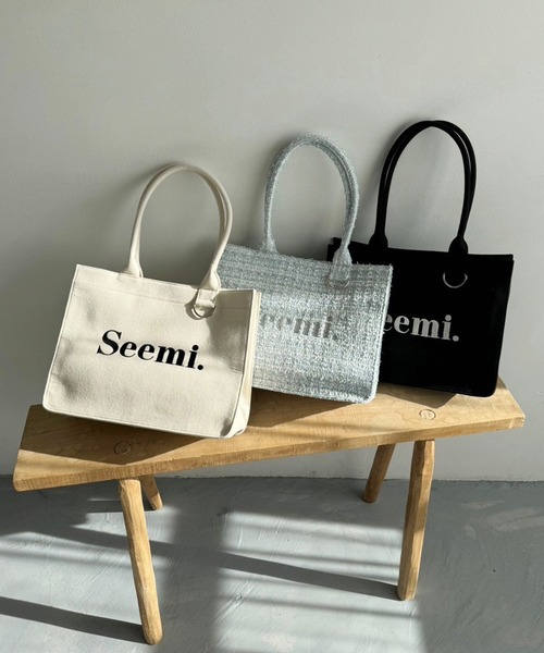 「アイビー」トートバッグ コニャック Seemi.】ロゴトートバッグ（トートバッグ）｜Seemi. byNICECLAUP
