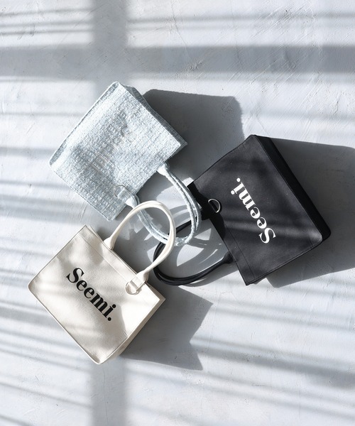 Seemi. byNICECLAUP（ シーミーバイナイスクラップ）の「【Seemi.】ロゴトートバッグ（トートバッグ・レディース・アイボリー/サックスブルー/ブラック・FREE）」の15枚目の写真