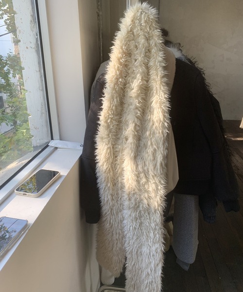 セール】【LONSLAN】ボリュームファーロングマフラー LON24a150